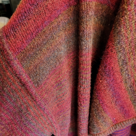 Oversized wool wrap sweater, XXL Bleyle noblesse. REVERSIBLE - Picture 5 of 11